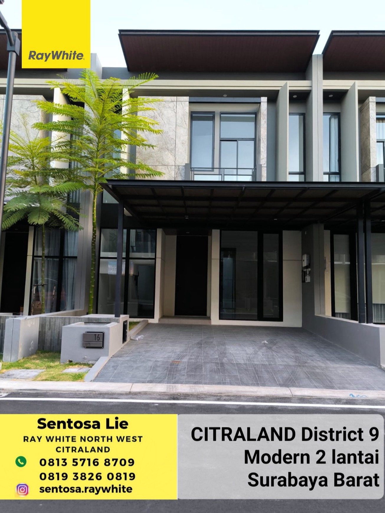 3 Milyar Dijual Rumah Baru District 9 Surabaya Smart Home - Smart Solar Sistem - Modern 2 Lantai Siap Huni