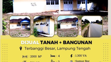 di jual tanah dan bangunan di terbanggi  besar
