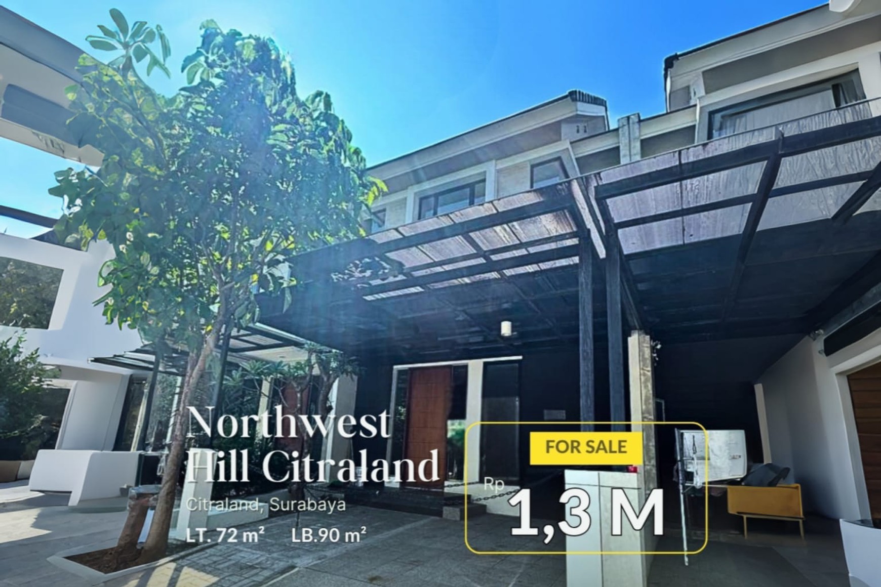Jual Rumah 2 Lantai Rumah Mewah , Murah di Northwest Hill Citraland Surabaya Barat Lokasi Strategis Dekat Pakuwon Mall dan Superindo