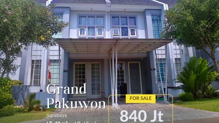 Jual Rumah 2 Lantai Rumah Baru, Mewah , Murah di Grand Pakuwon Cluster Adelaide  Surabaya Barat Dekat Dekat Stasiun dan Dekat Gerbang Tol Tandes