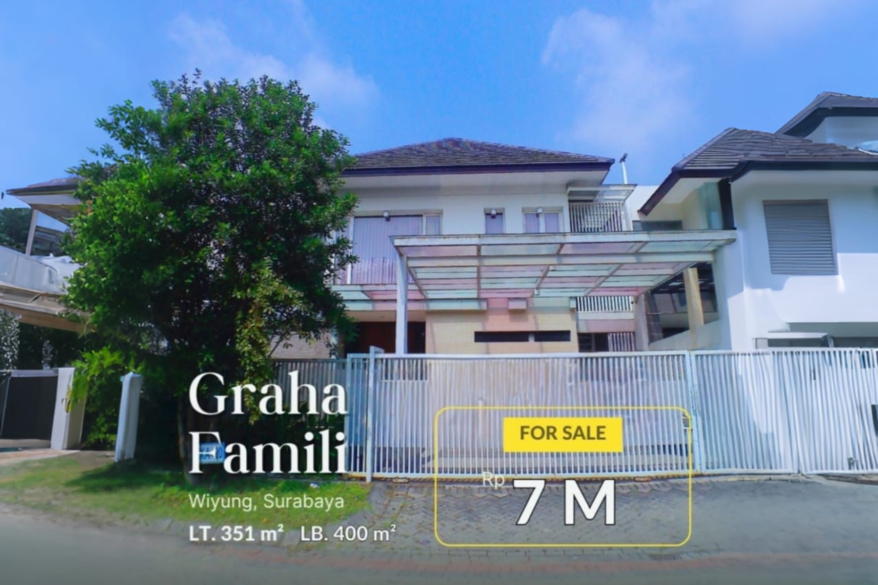 Lelang Rumah Murah di Perumahan Graha Family, Wiyung , Surabaya