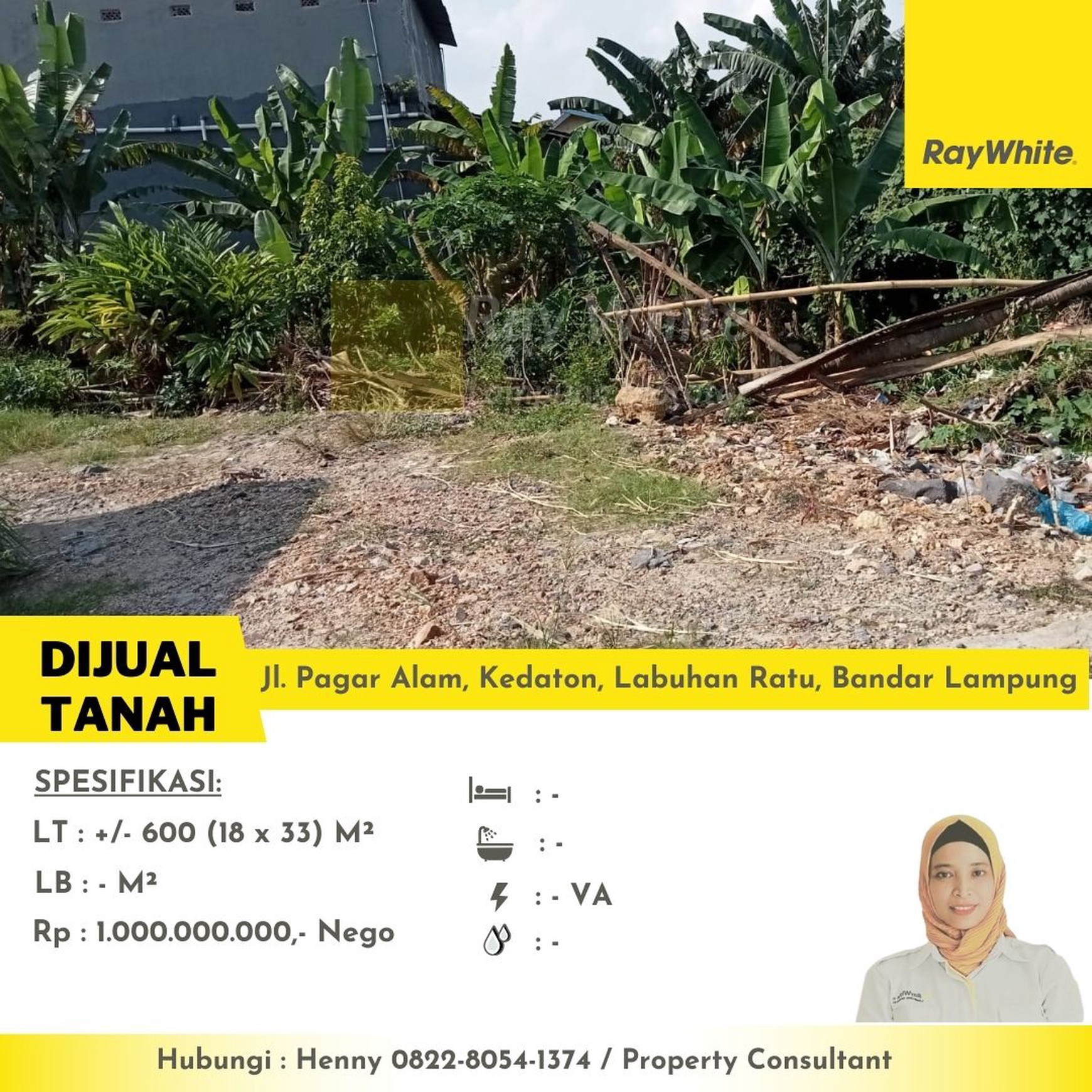 tanah murah pagar alam rajabasa bandar lampung