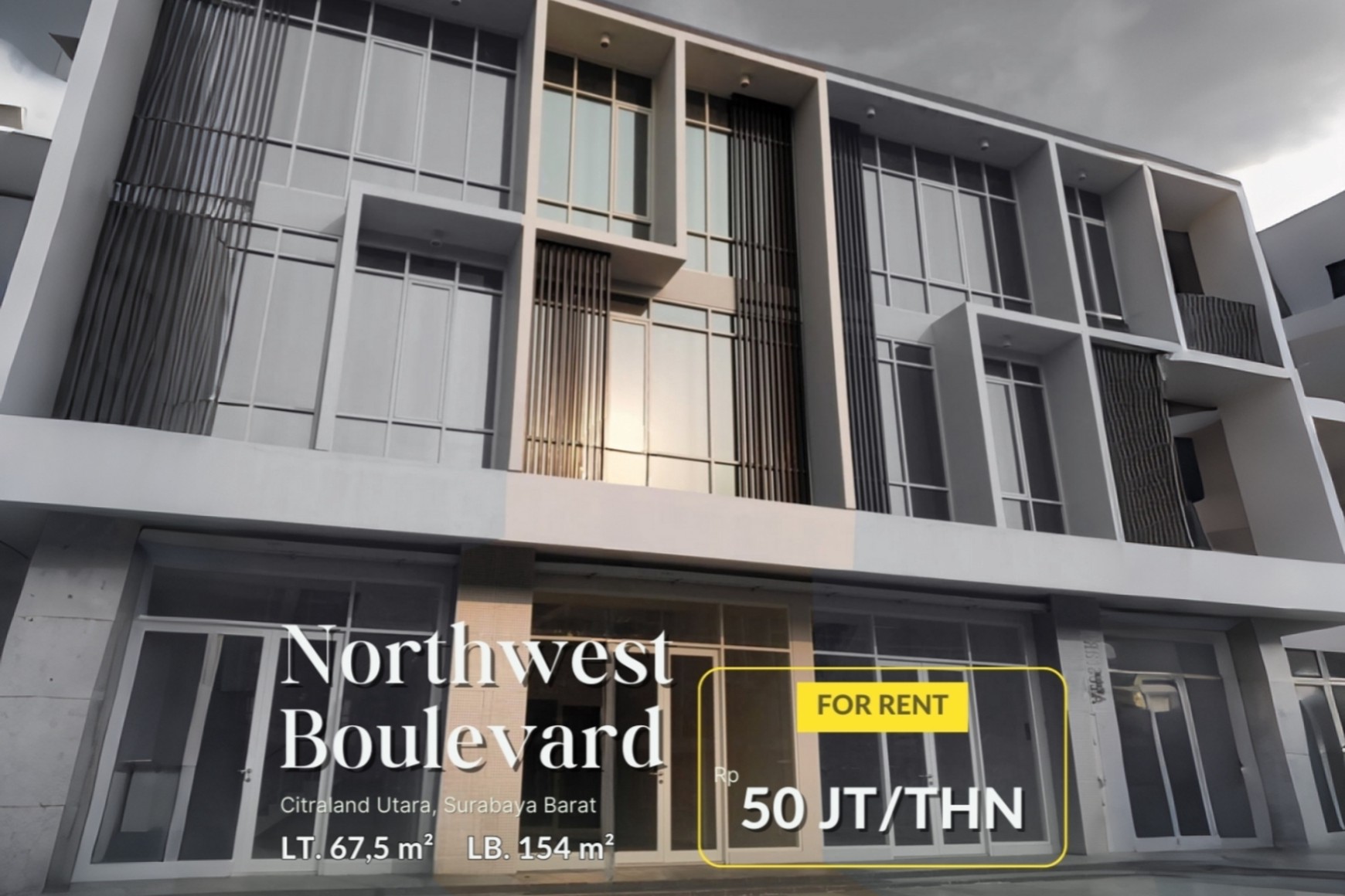 Sewa Ruko Murah Dengan Lokasi Strategis di Citraland Northwest Boulevard Citraland Surabaya Barat