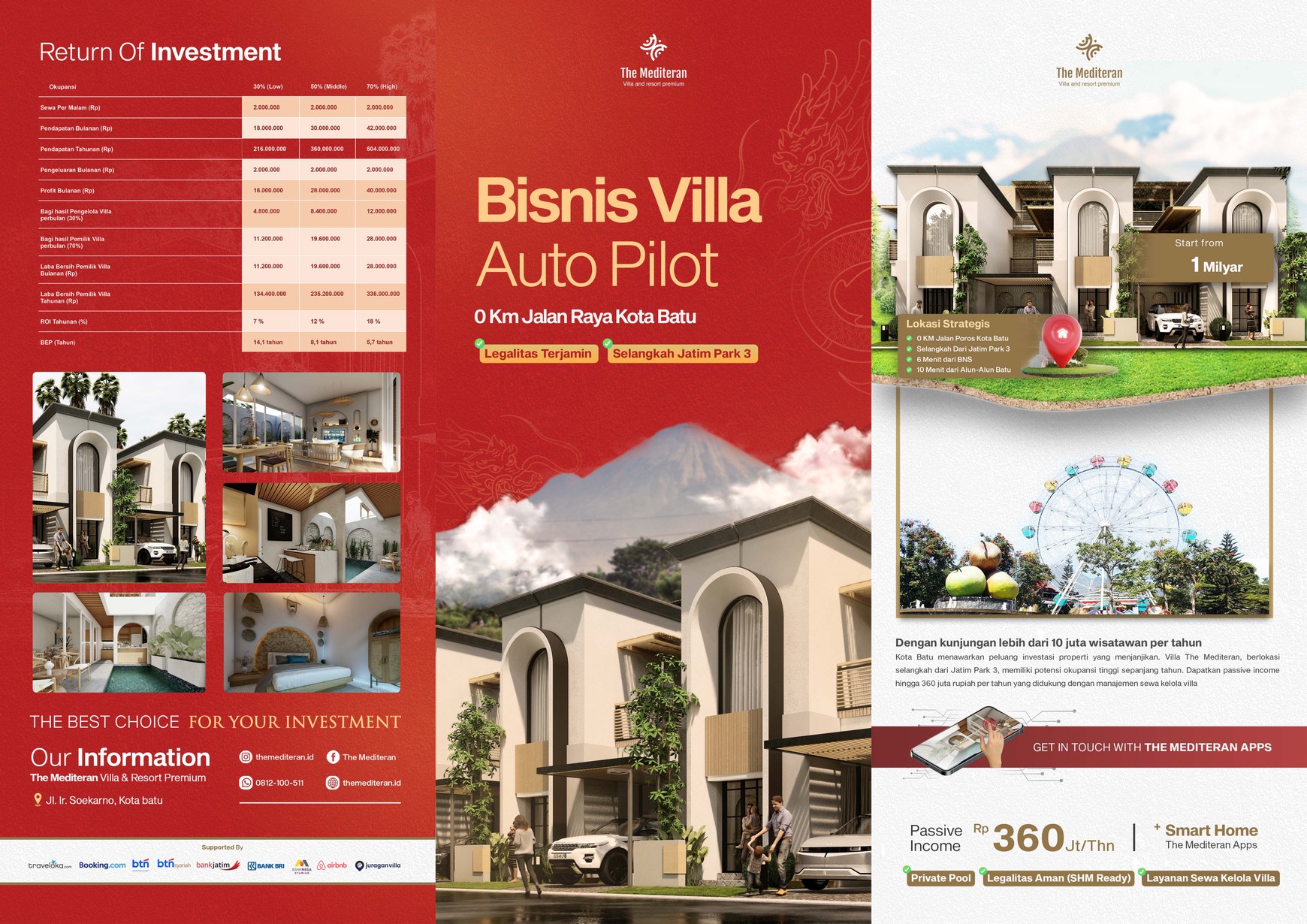 Villa dijual di Kota Batu