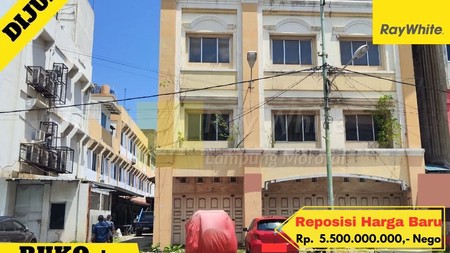 ruko 3 pintu LT 1371 m2 di teluk betung bandar lampung