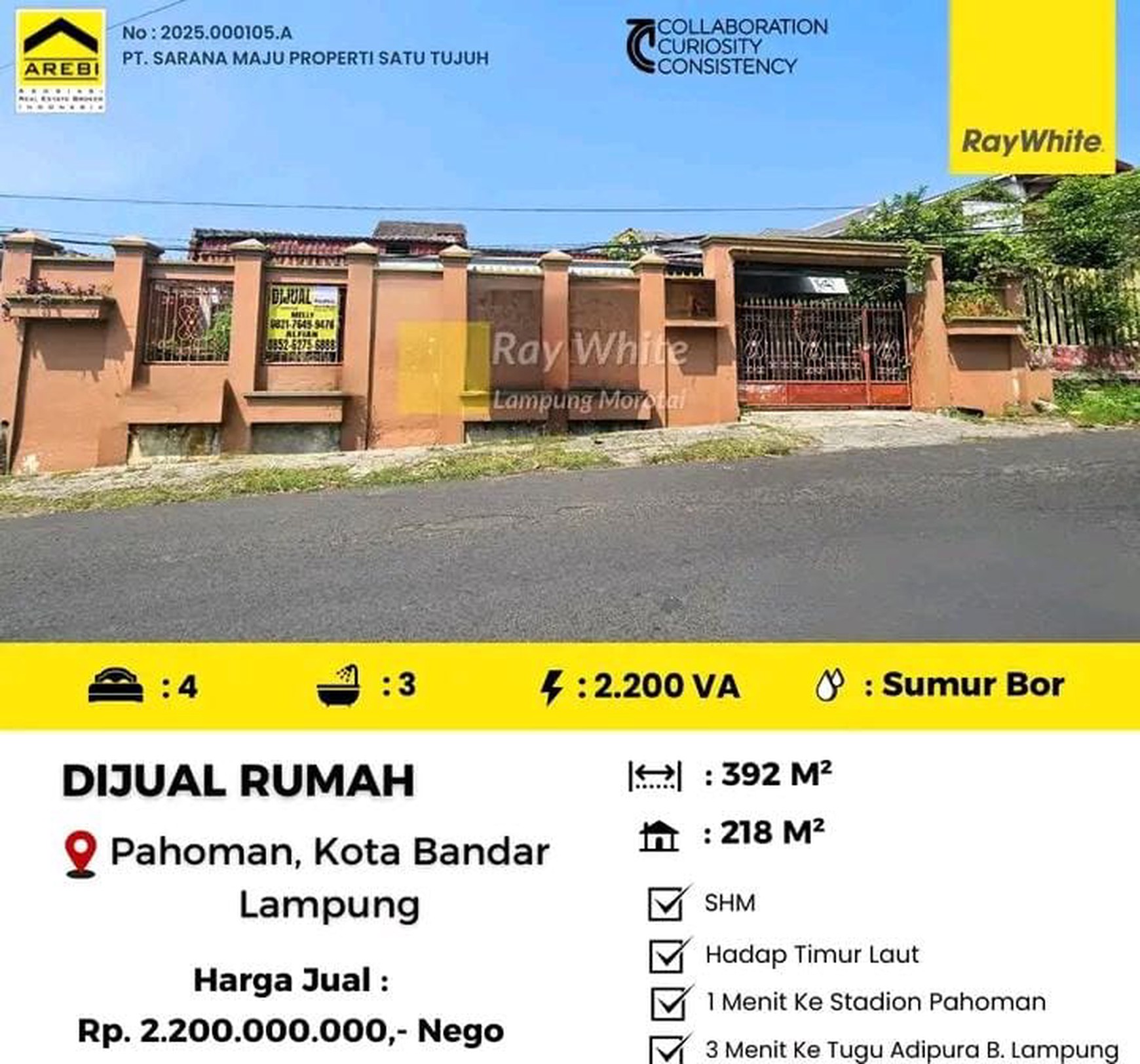 DIJUAL RUMAH DI PAHOMAN KOTA BANDAR LAMPUNG