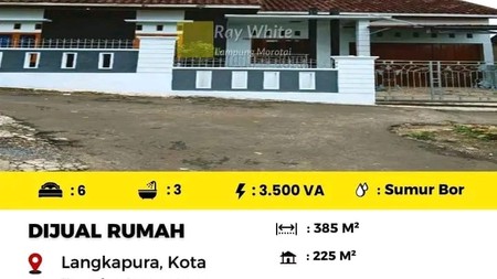 DIJUAL RUMAH DI LANGKAPURA KOTA BANDAR LAMPUNG