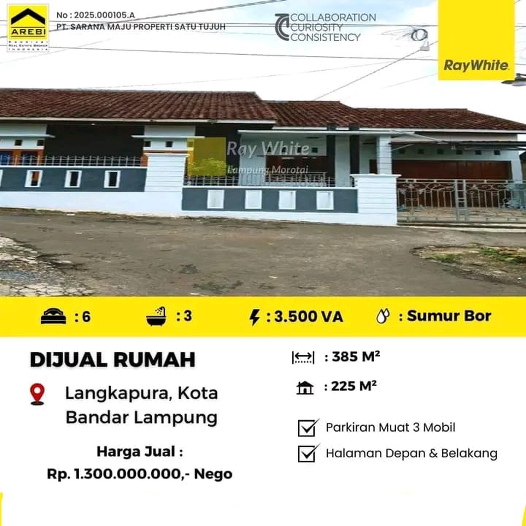 DIJUAL RUMAH DI LANGKAPURA KOTA BANDAR LAMPUNG