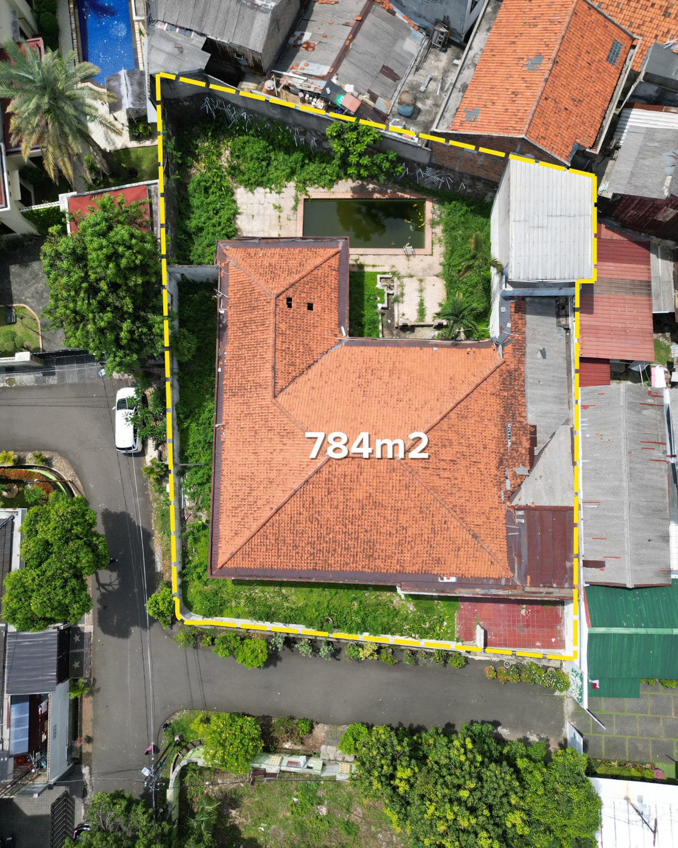 Rumah Hitung Tanah Area Taman Radio Dalam
