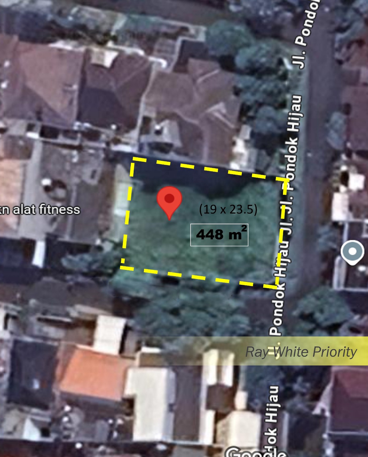 KAVLING SIAP BANGUN DENGAN POSISI HOEK PRIME LOCATION DI PONDOK INDAH, JAKARTA SELATAN