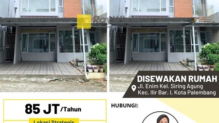 RUMAH SEWA TENGAH KOTA PALEMBANG 