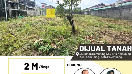 Dijual Cepat Tanah di Jl Rimba Kemuning Kota Palembang