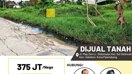 Dijual Tanah di Jl May Zen Lr Sidomulyo Kota Palembang