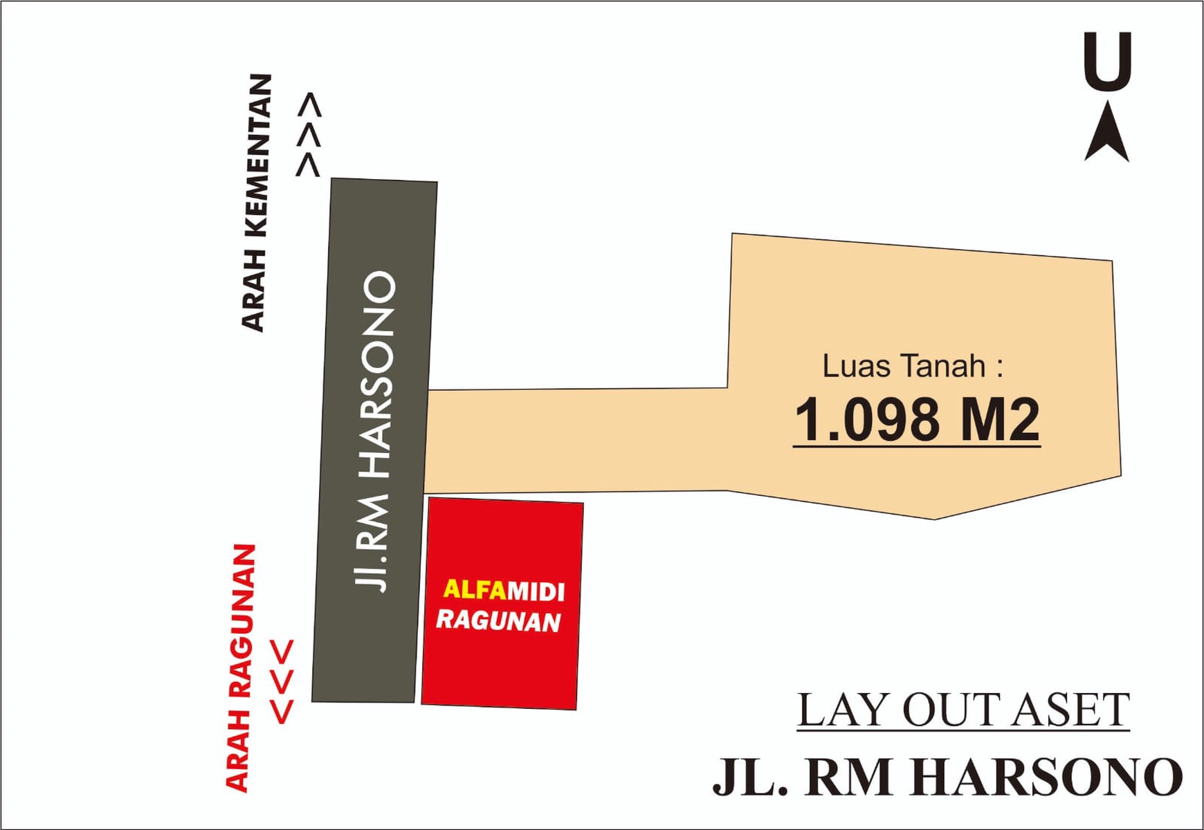 Ampera ragunan pertanian raya luas 1098  kantor dekat busway