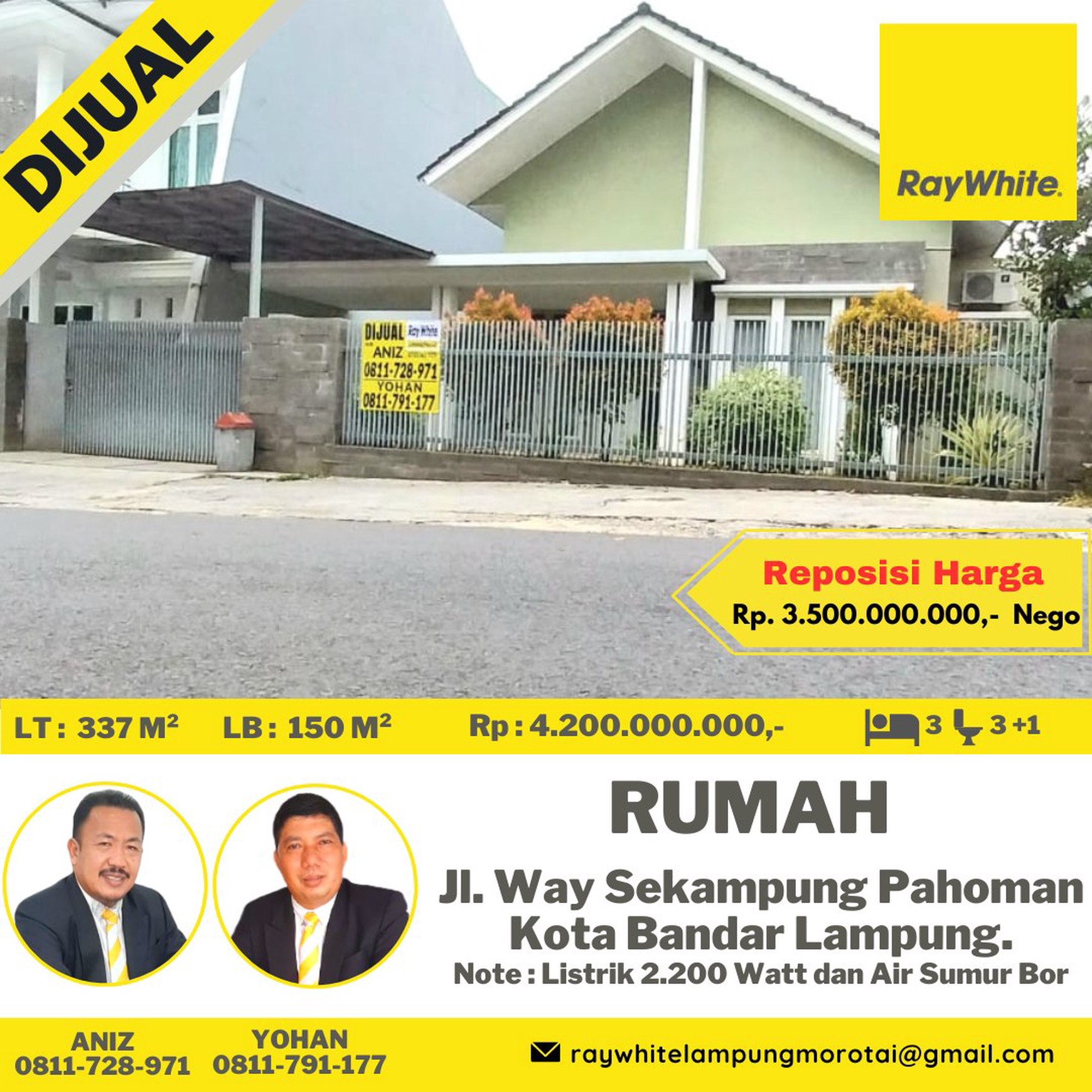rumah murah pahoman tanjung karang pusat