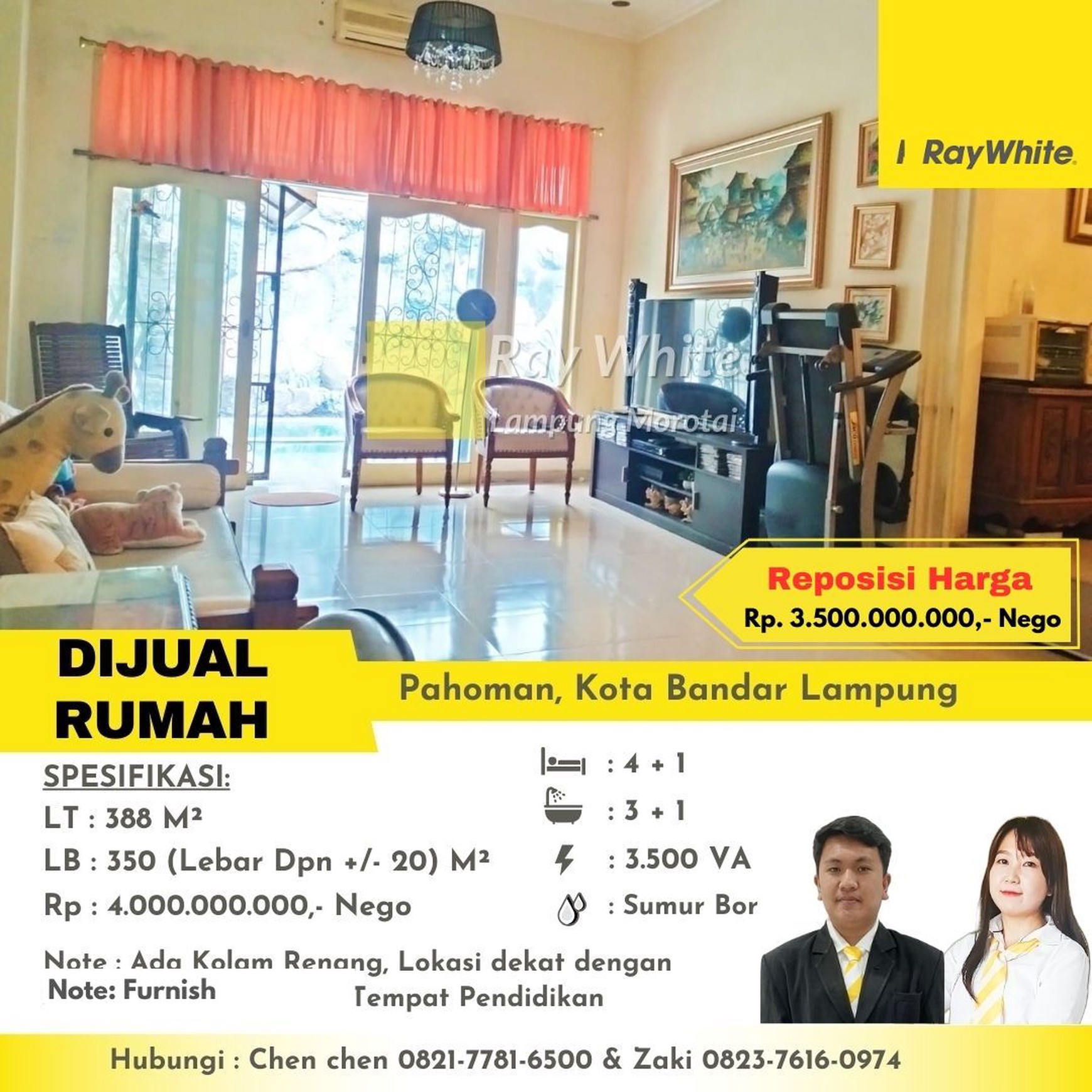 rumah murah pahoman tanjung karang pusat