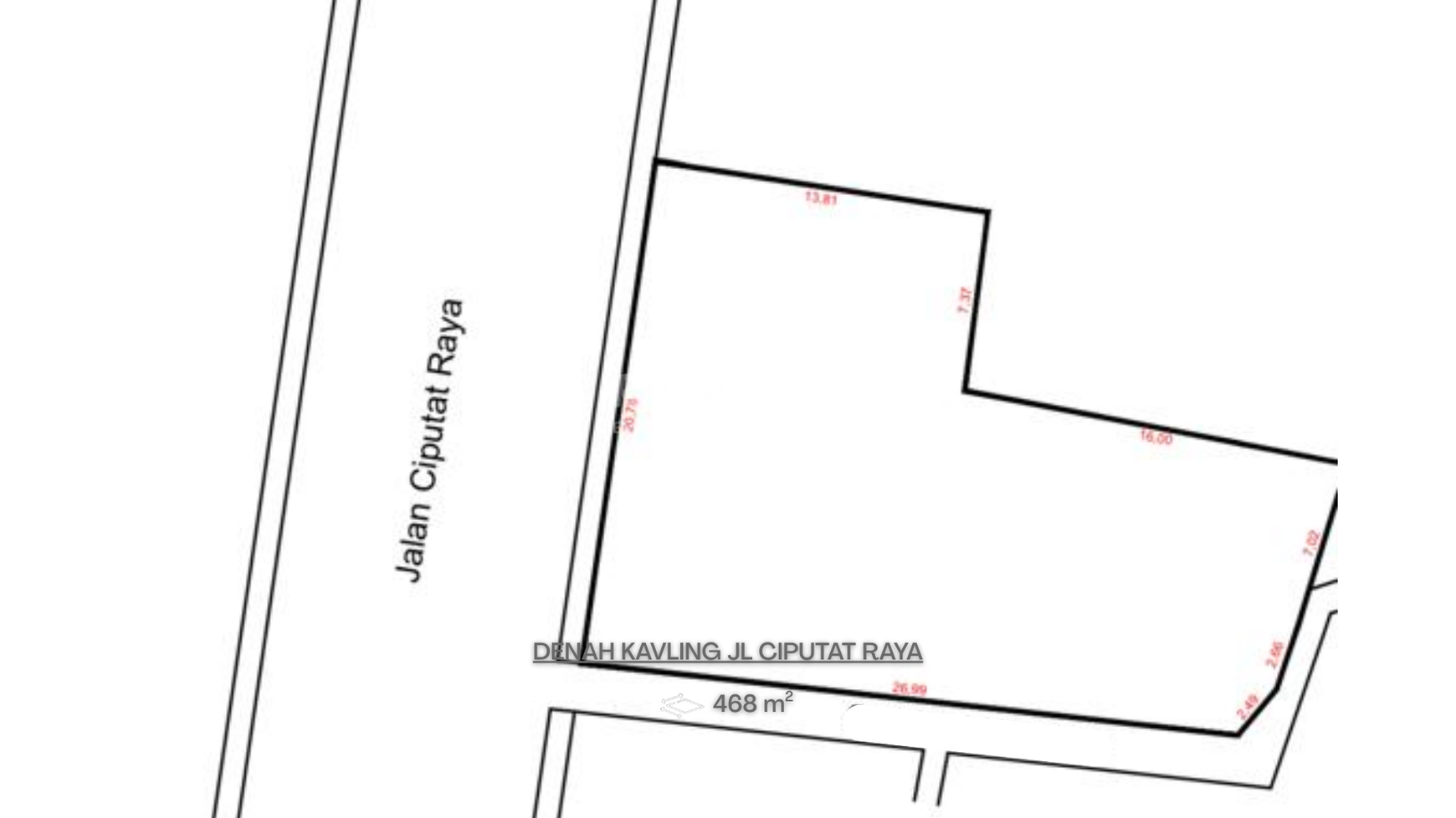 Tanah Kavling Luas 468 m2 SHM di Jl. Ciputat Raya - Lokasi Emas Dekat MRT & Terminal Bus, Ideal untuk Usaha & Investasi