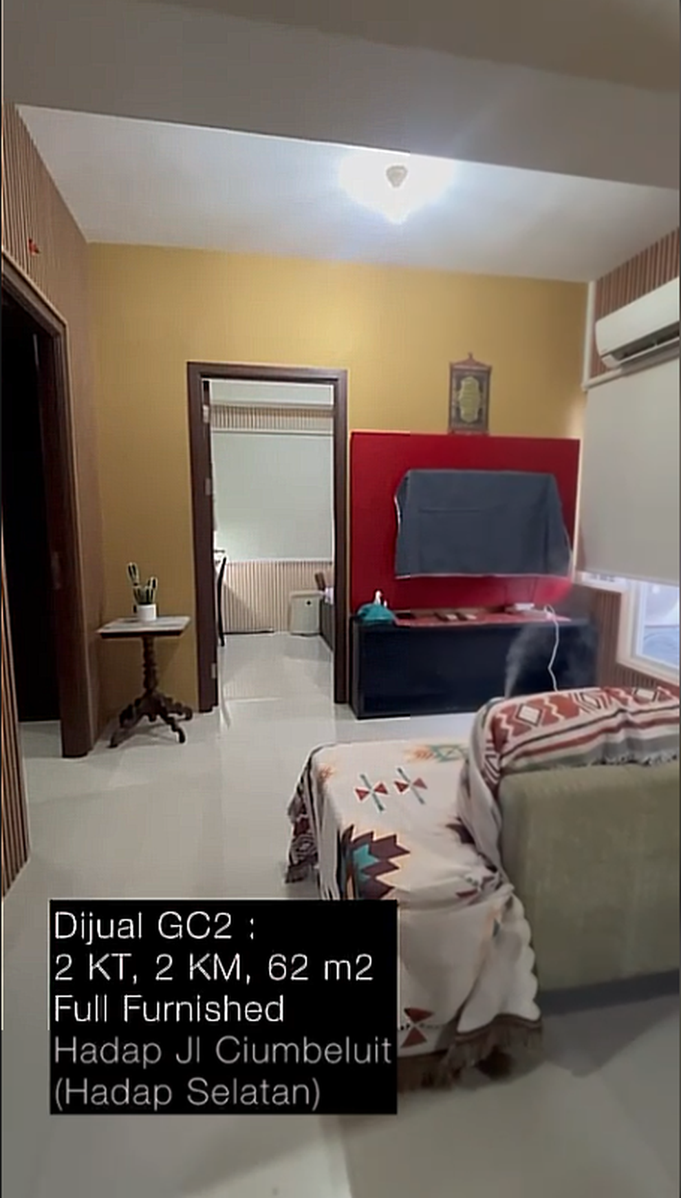 Apartemen 2 Bedroom, Full Furnished di Galeri Ciumbuleuit 2, Bandung