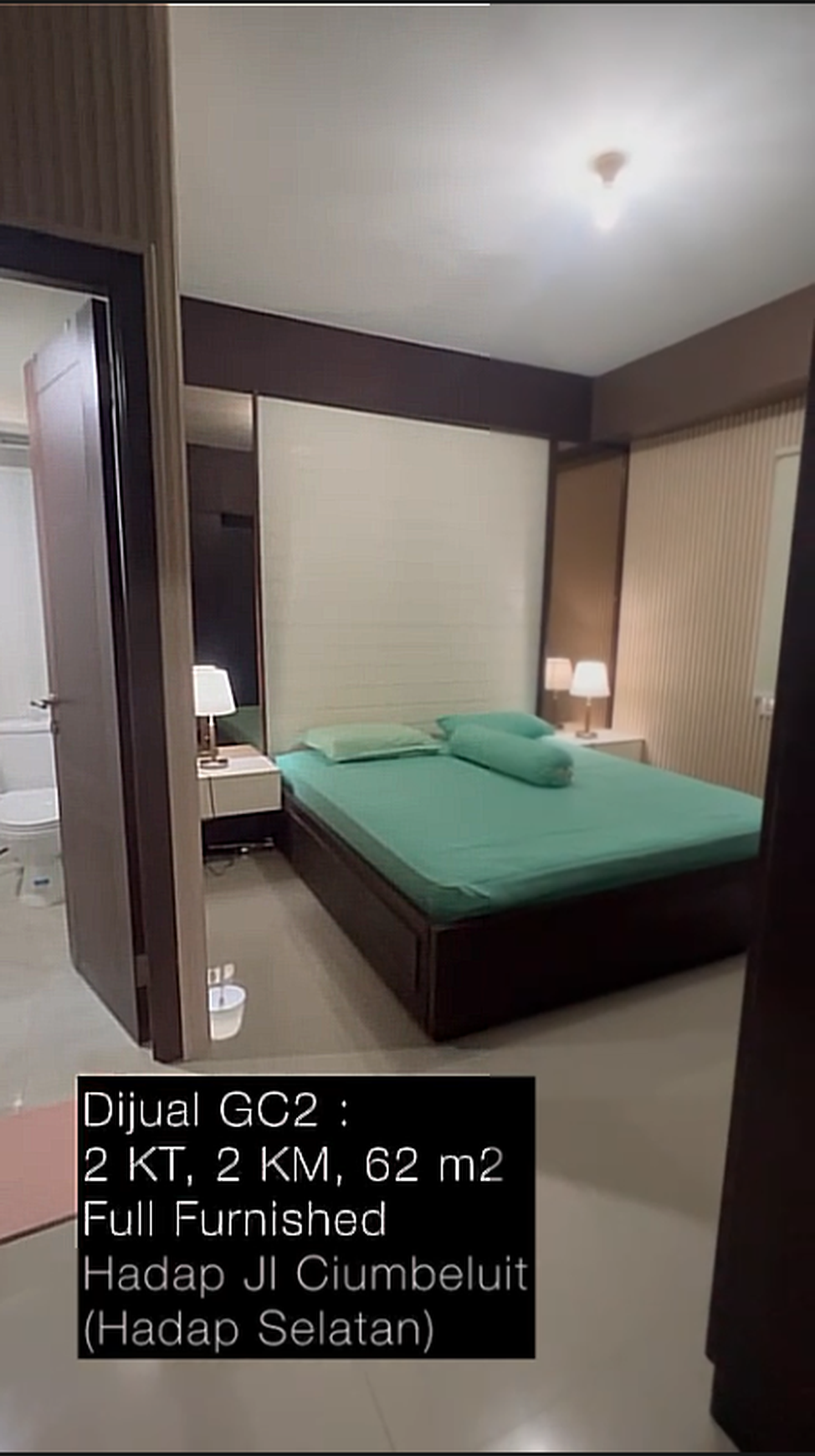 Apartemen 2 Bedroom, Full Furnished di Galeri Ciumbuleuit 2, Bandung