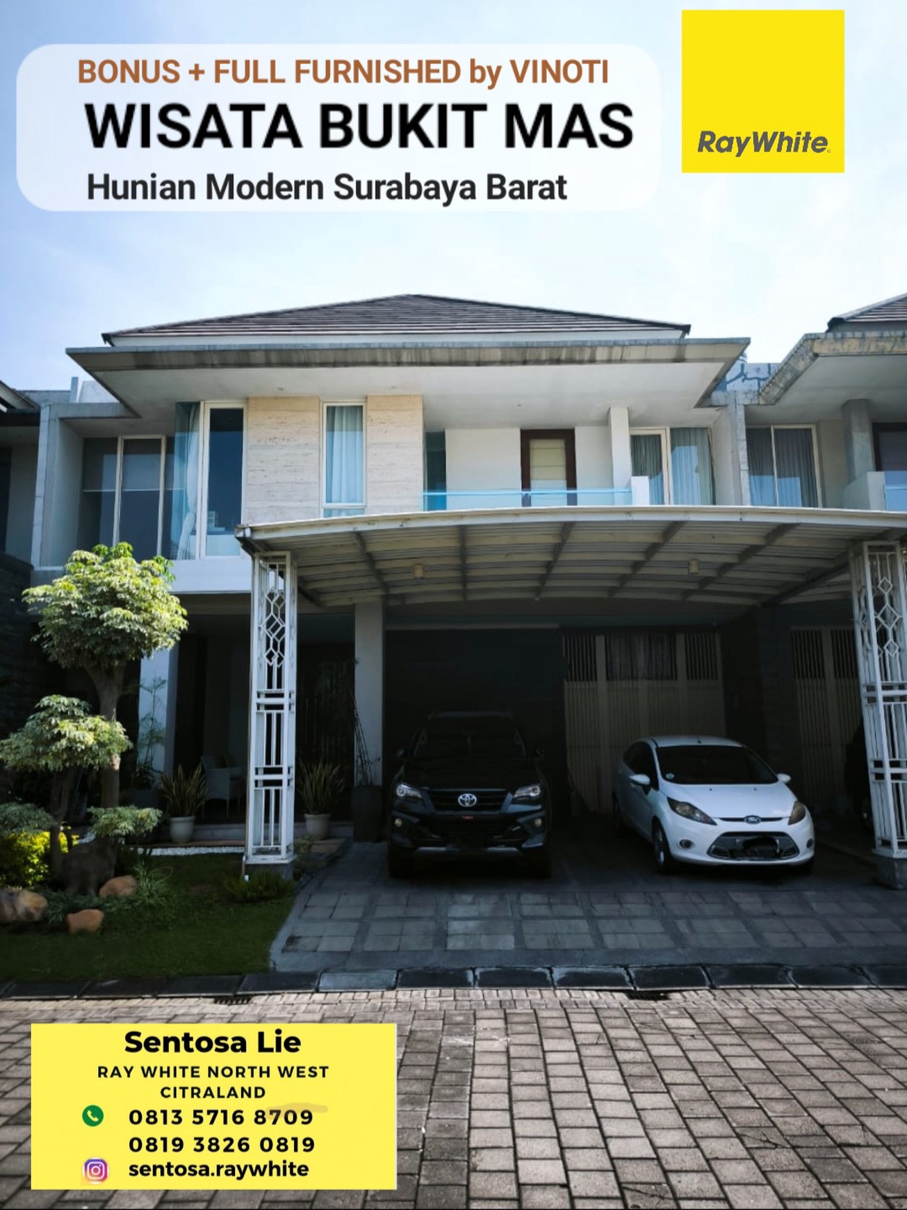 MURAH LUAS Dijual Rumah Wisata Bukit Mas 2 Grand Palais  Full Furnished By Vinoti Living - Garasi Carport 3 Mobil Strategis Dekat Citraland, Pakuwon Indah , Ptc, Supermall