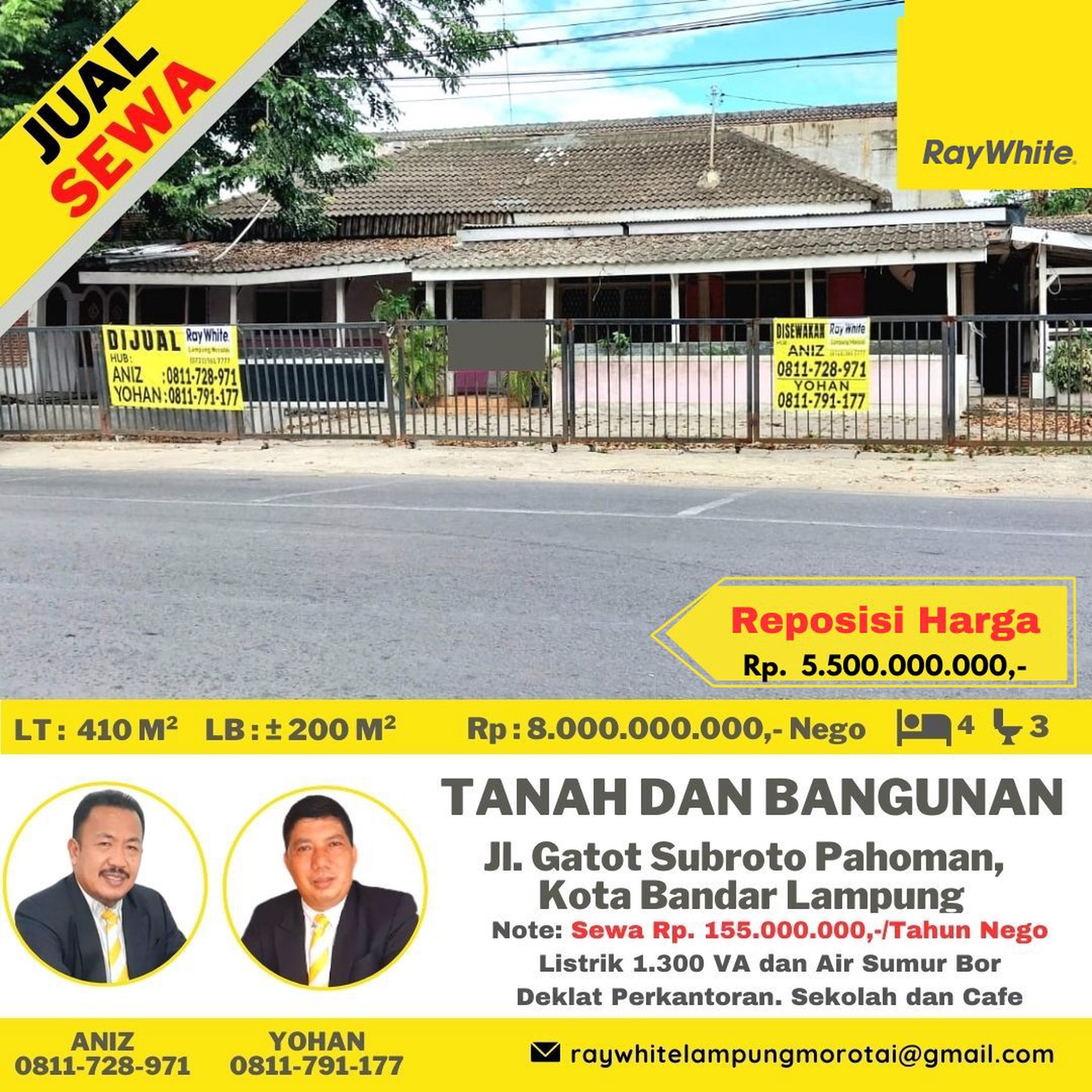 rumah murah pahoman tanjung karang pusat