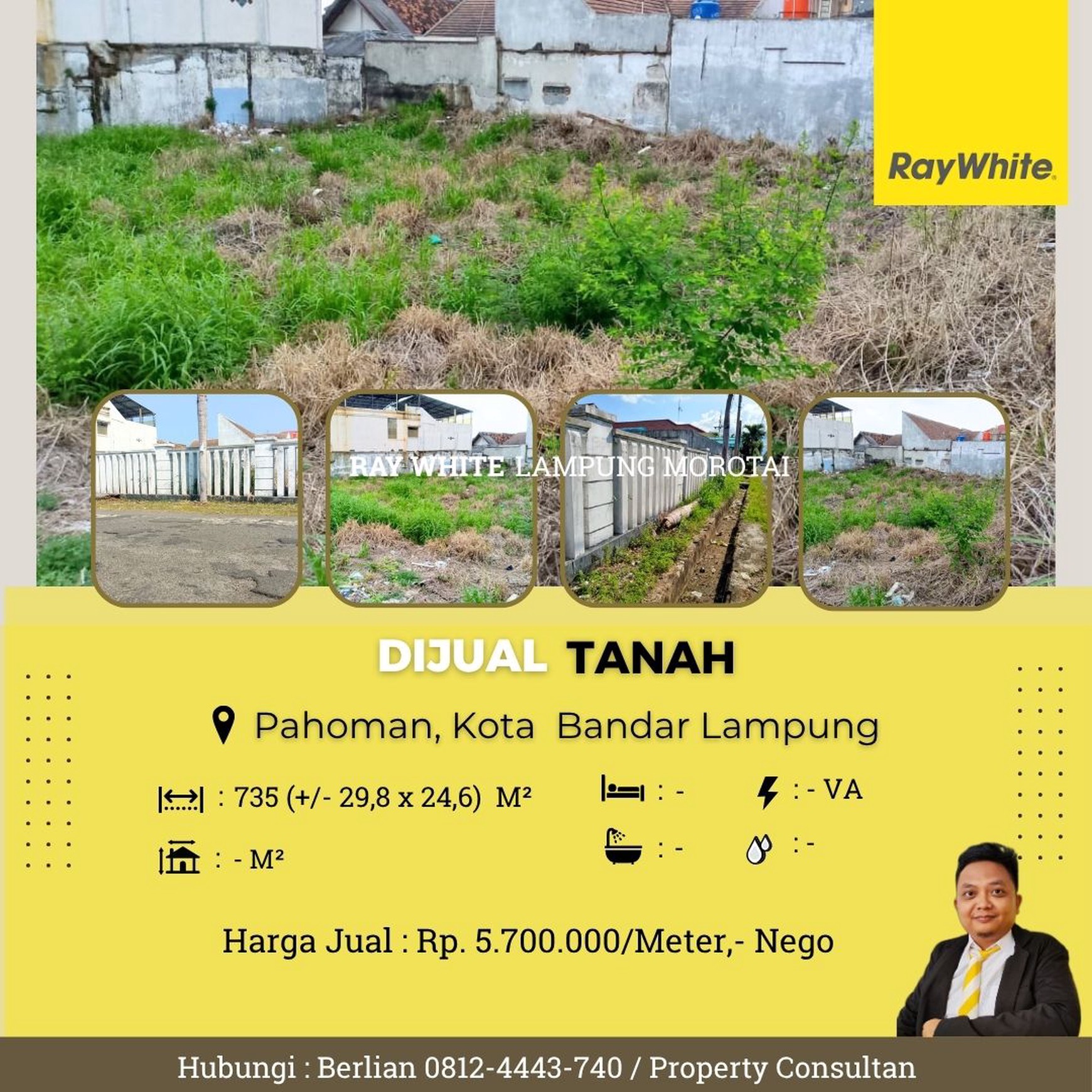 tanah dan rumah murah pahoman tanjung karang pusat