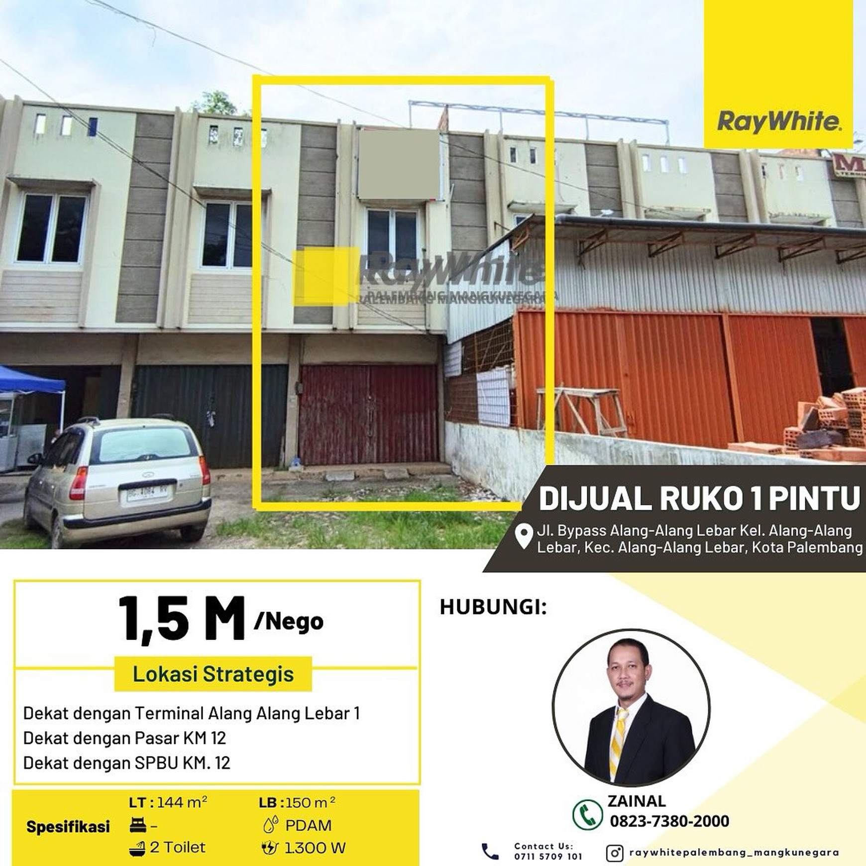 DIJUAL RUKO STRATEGIS 2,5 LANTAI