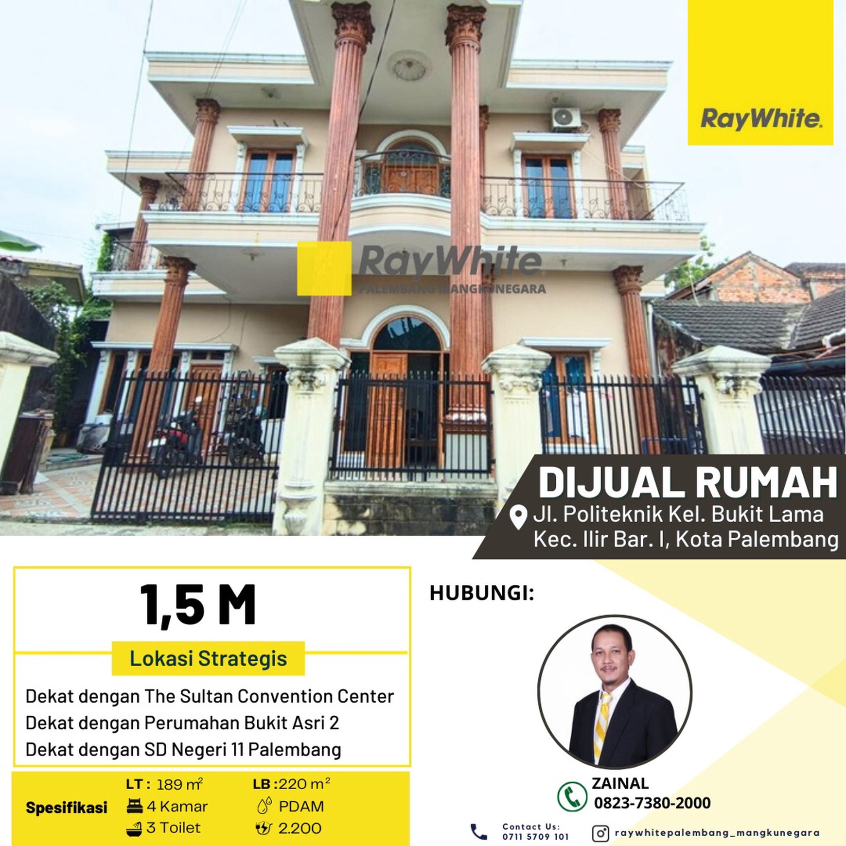 DIJUAL RUMAH MEWAH 2 LT STRATEGIS