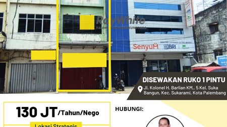 DISEWAKAN RUKO 1 PINTU 3 LT AREA STRATEGIS