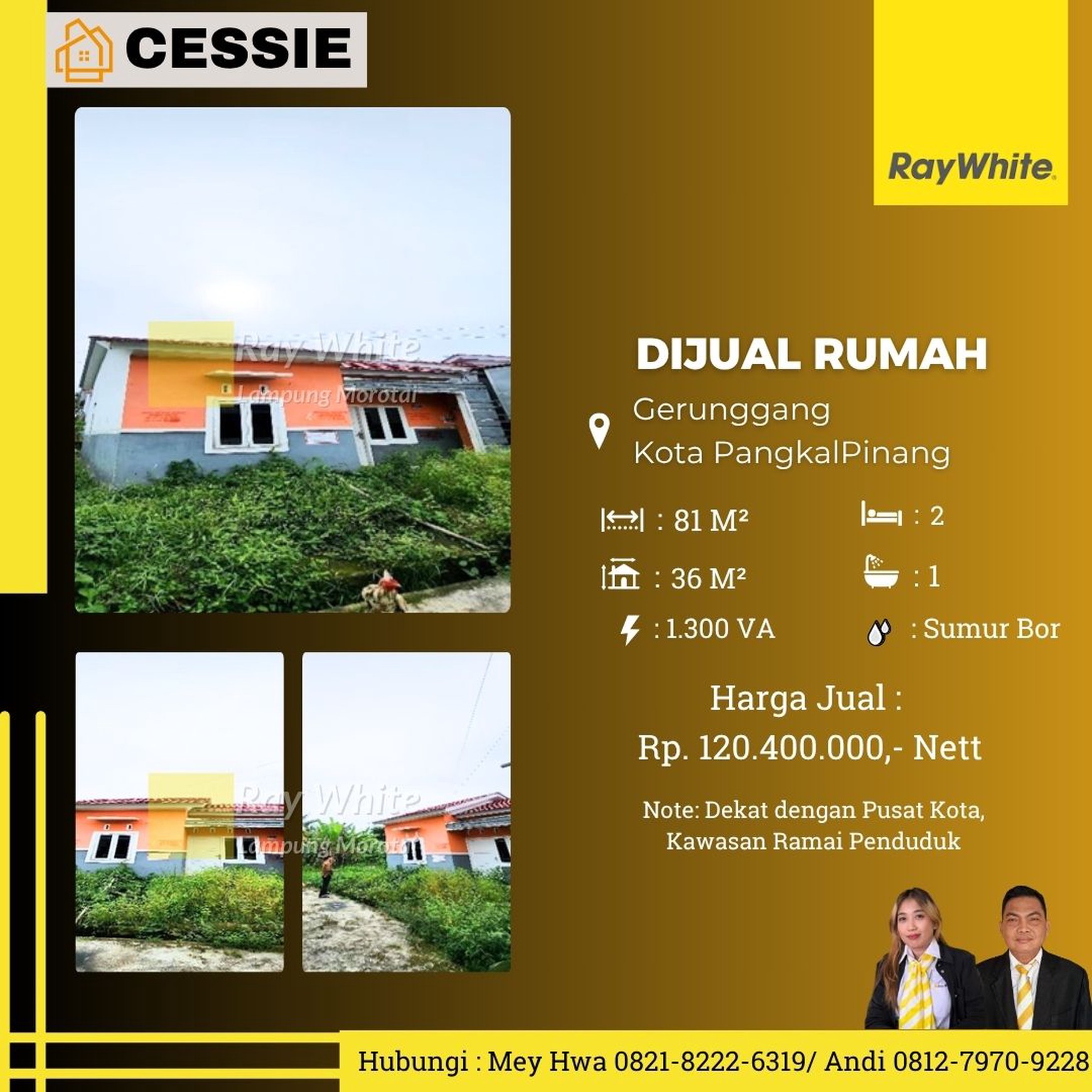 Rumah Murah Kota Pangkal Pinang Dibawah Harga 200JUTA