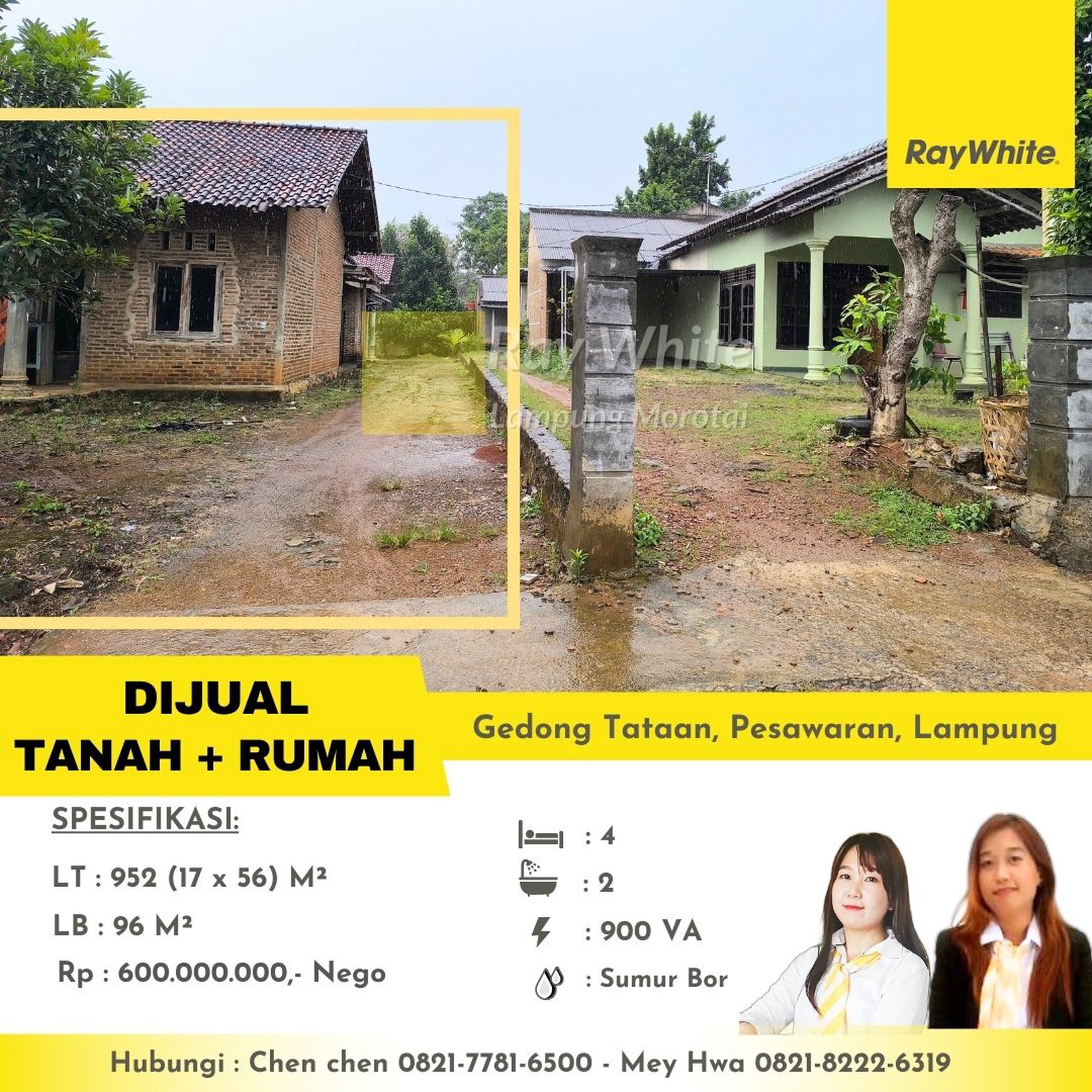 Rumah 3 Unit Bonus Tanah
