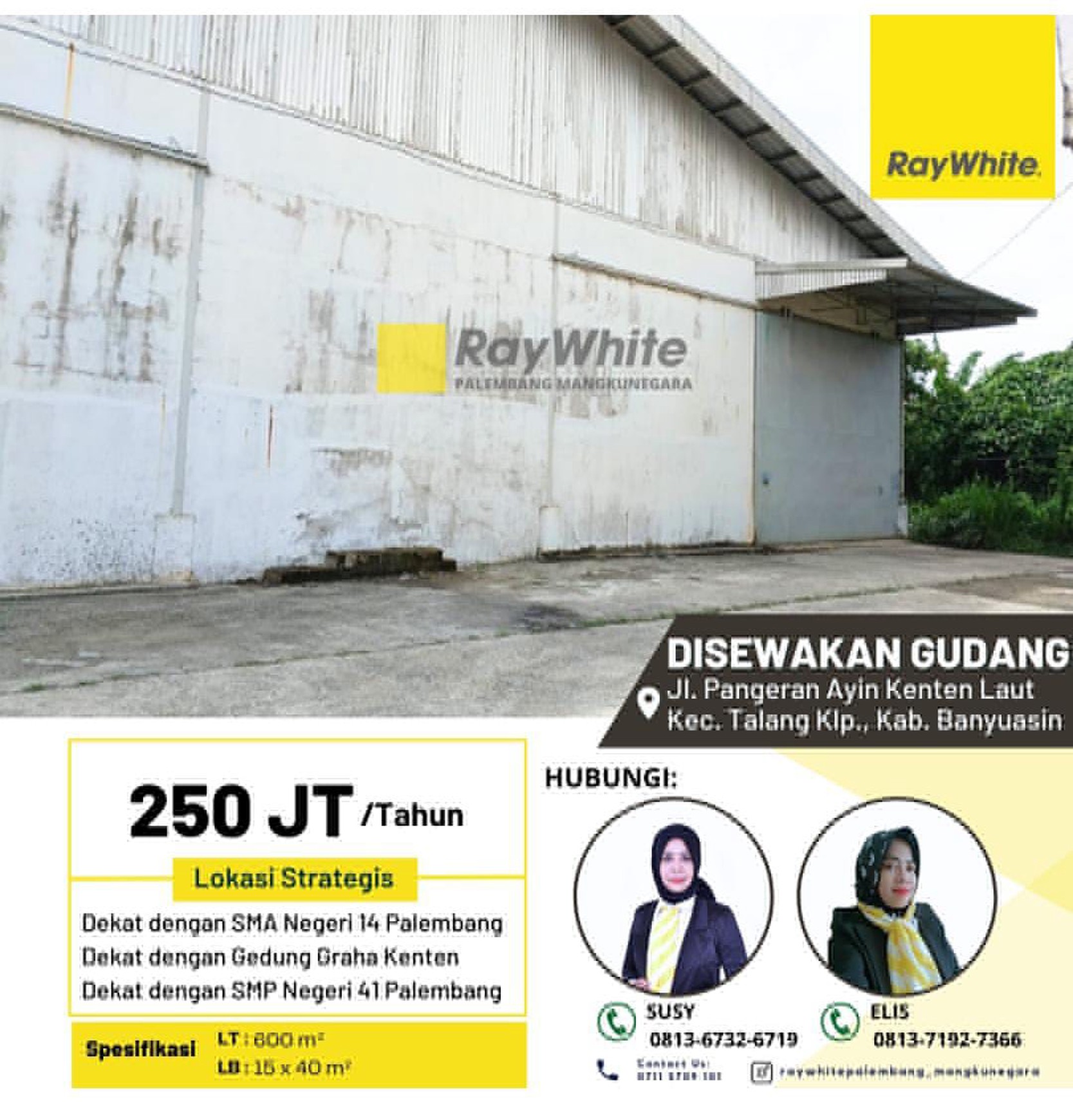 Gudang Tanjung Api - api Disewakan