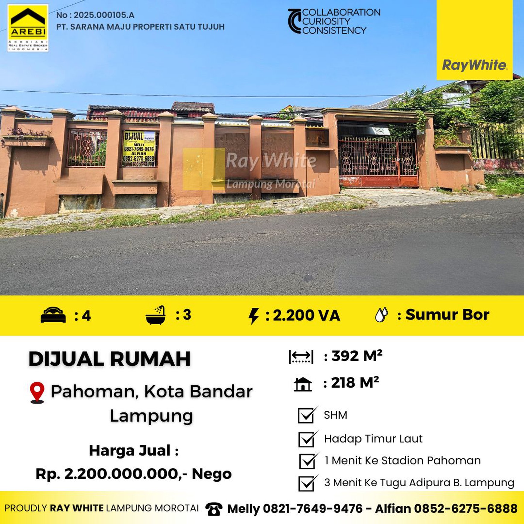 rumah murah pahoman tanjung karang pusat