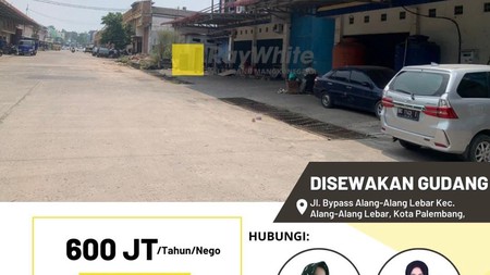 Gudang Alang - Alang Lebar Disewakan