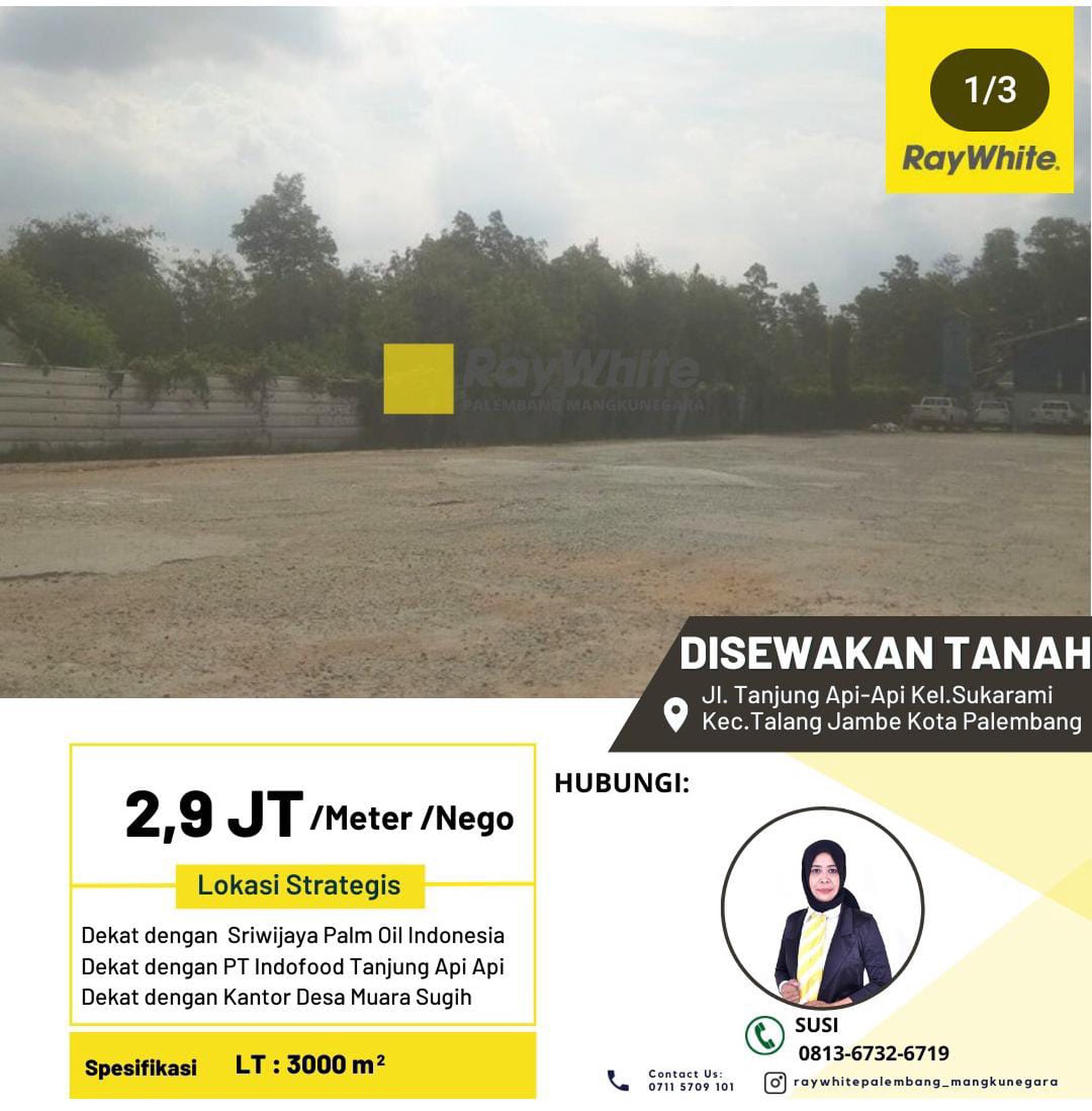 Disewakan Tanah Tanjung Api - api