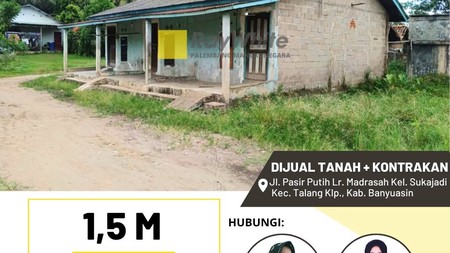 Di jual cepat tanah + kontrakan 