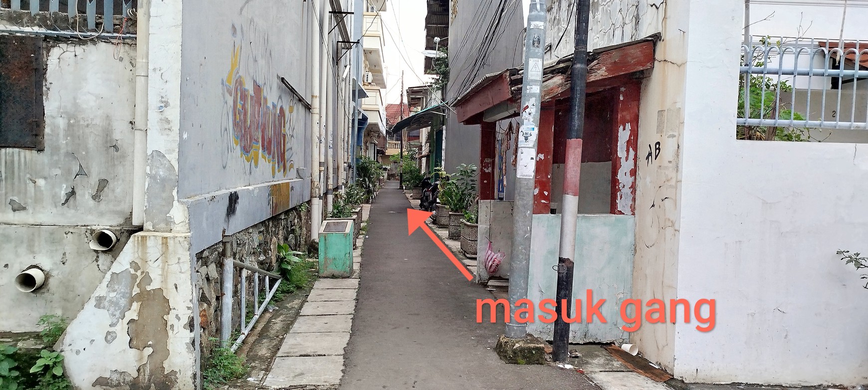 JUAL MURAH rumah dalam gang belakang Wahana Honda Gunung Sahari Raya