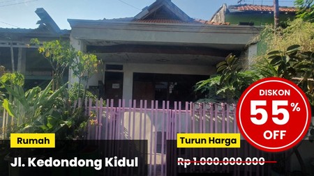 Dijual Rumah 400 Jutaan di Jl Kedondong Kidul Surabaya Pusat