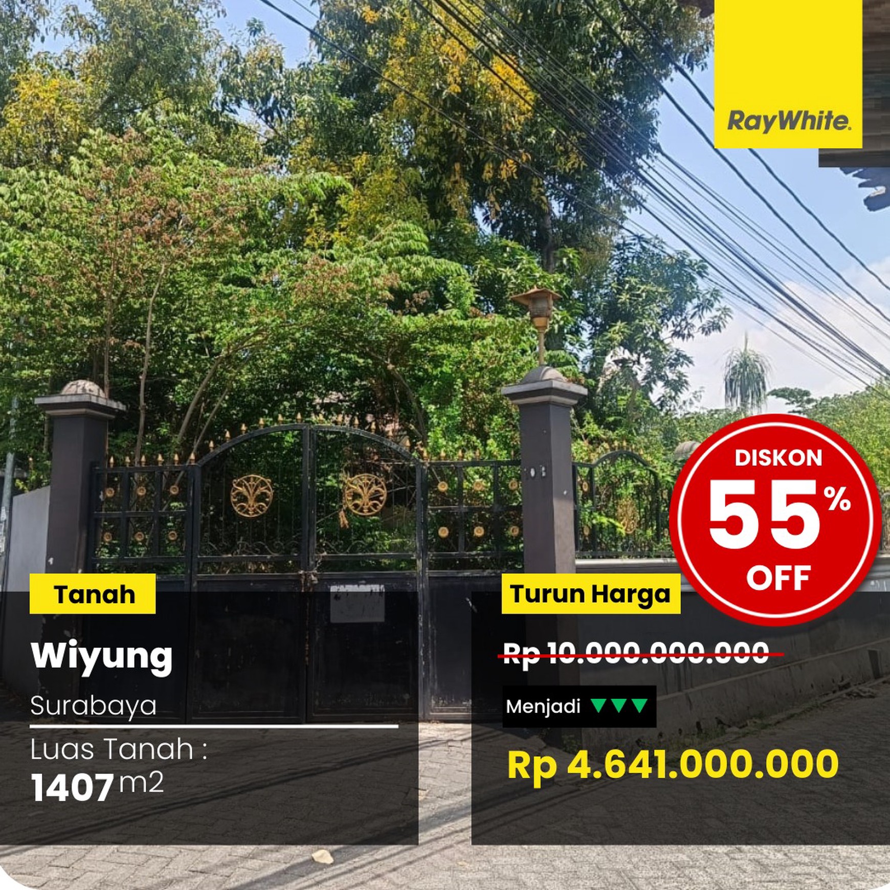 Dijual Tanah Daerah Wiyung Surabaya Barat