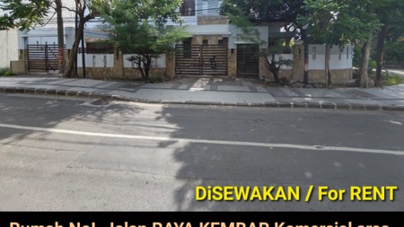 Disewakan 403 m2 Rumah Nol Jalan Gayungsari Barat - Komersial Area Nol Jalan Raya KEMBAR Utama - Dekat Alfamart, Mie Mapan, Cito , Graha Pena, Polda Jatim