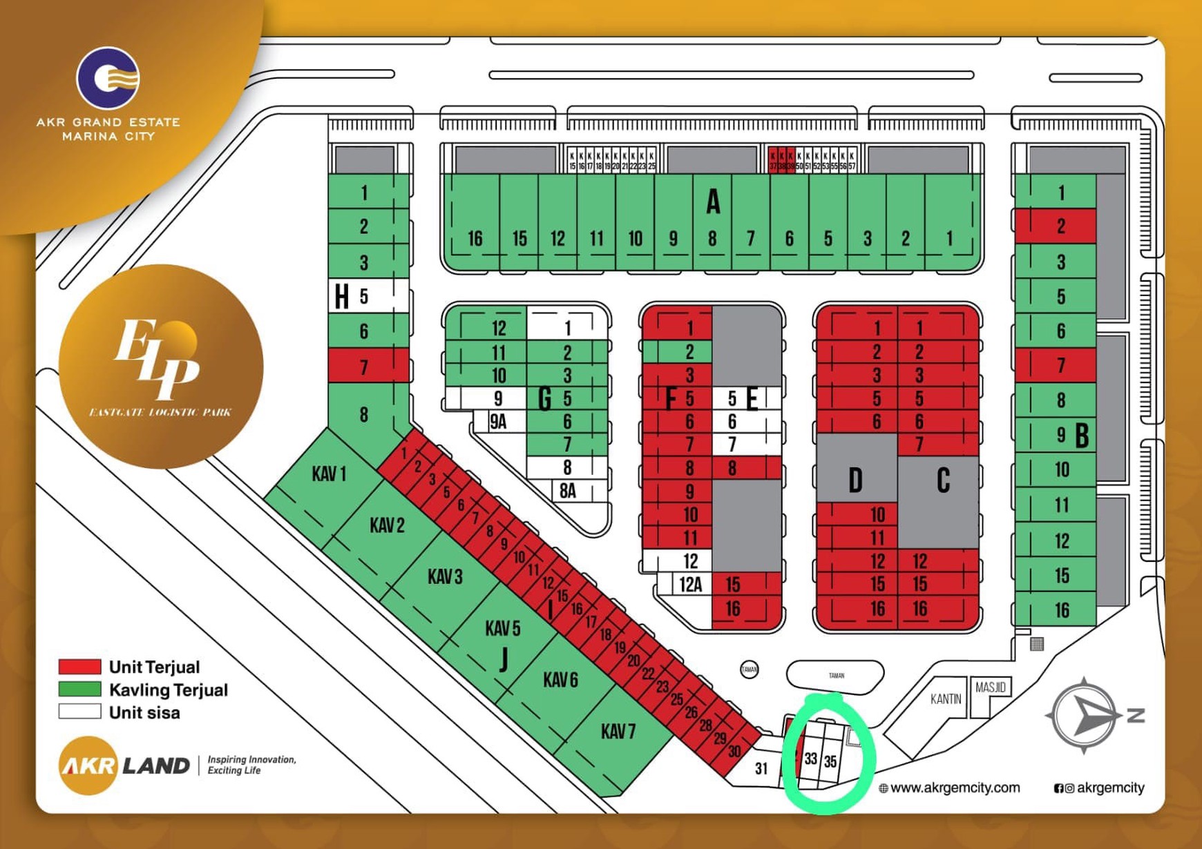 Pergudangan AKR GEM CITY EAST GATE LOGISTIC PARK GRESIK, BARU GRESS, STRATEGIS
