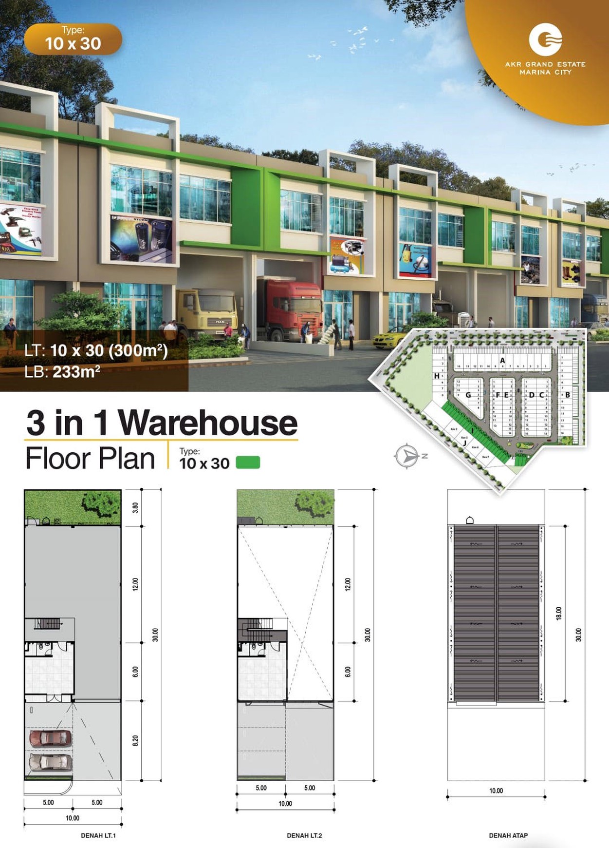 Pergudangan AKR GEM CITY EAST GATE LOGISTIC PARK GRESIK, BARU GRESS, STRATEGIS