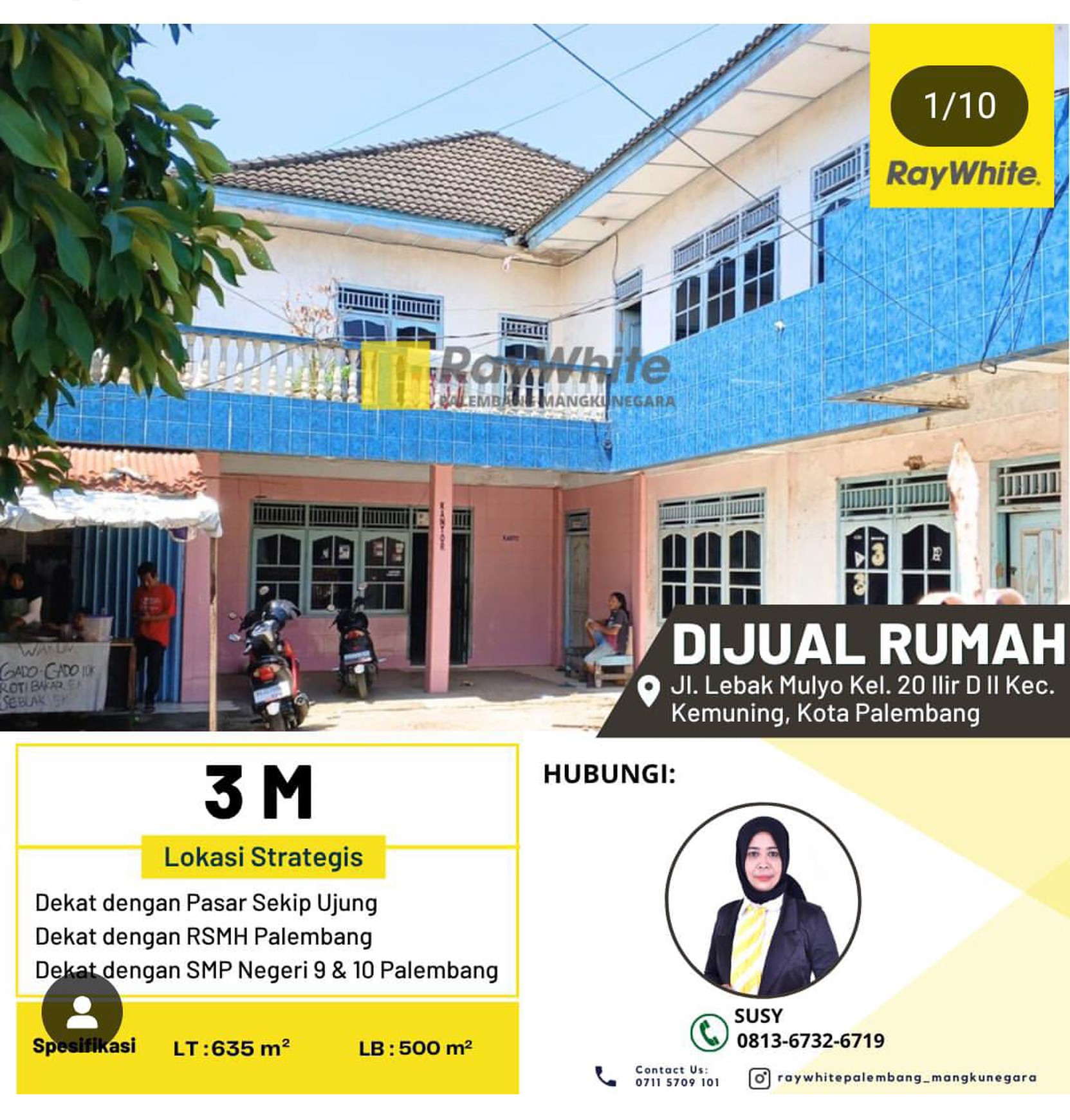 Rumah Dijual Tengah Kota Palembang