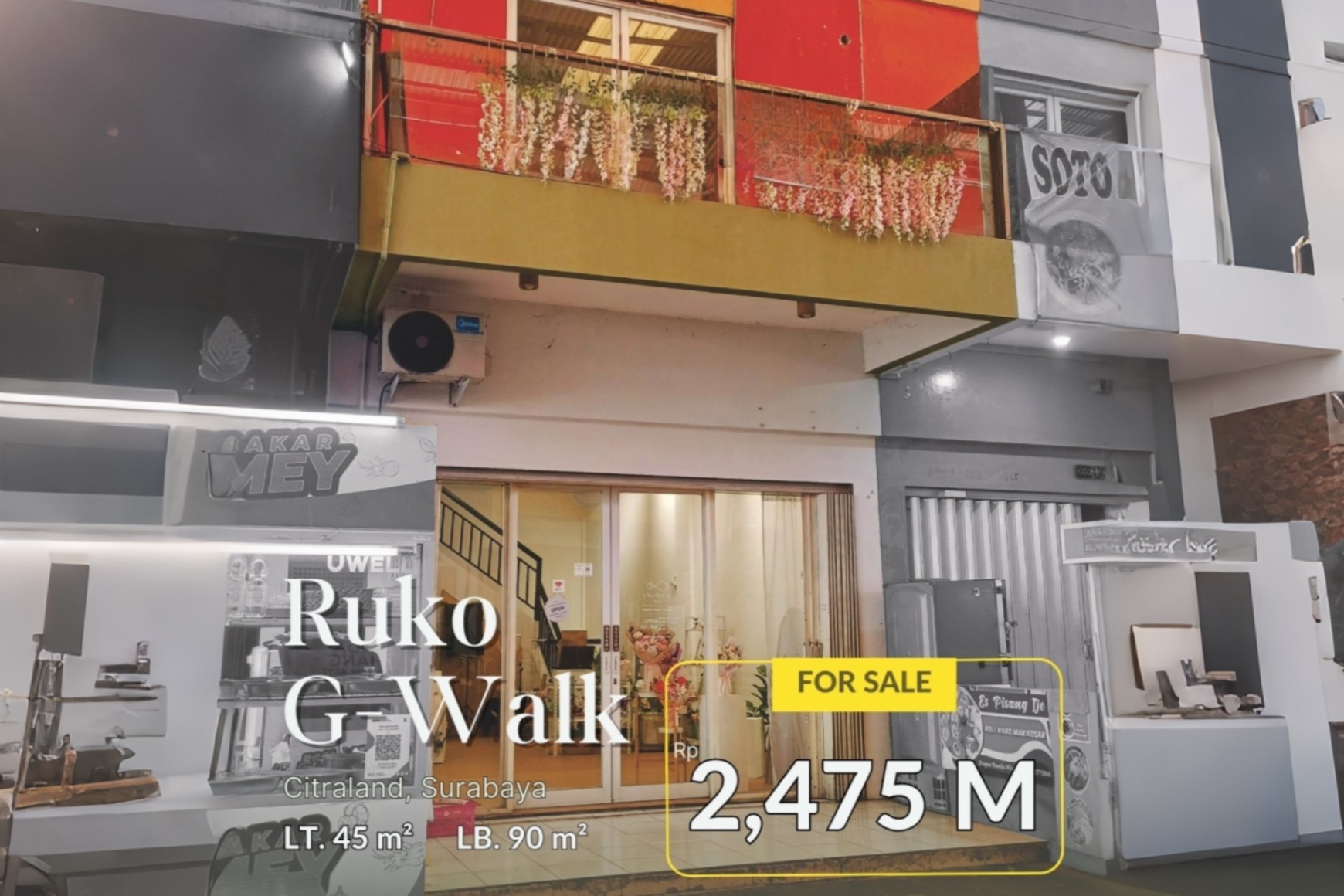 Jual Ruko Gwalk Citraland Murah, Strategis, Pusat Perbelanjaan Surabaya Barat ruko dekat Universitas Ciputra, ruko dekat Pakuwon Mall