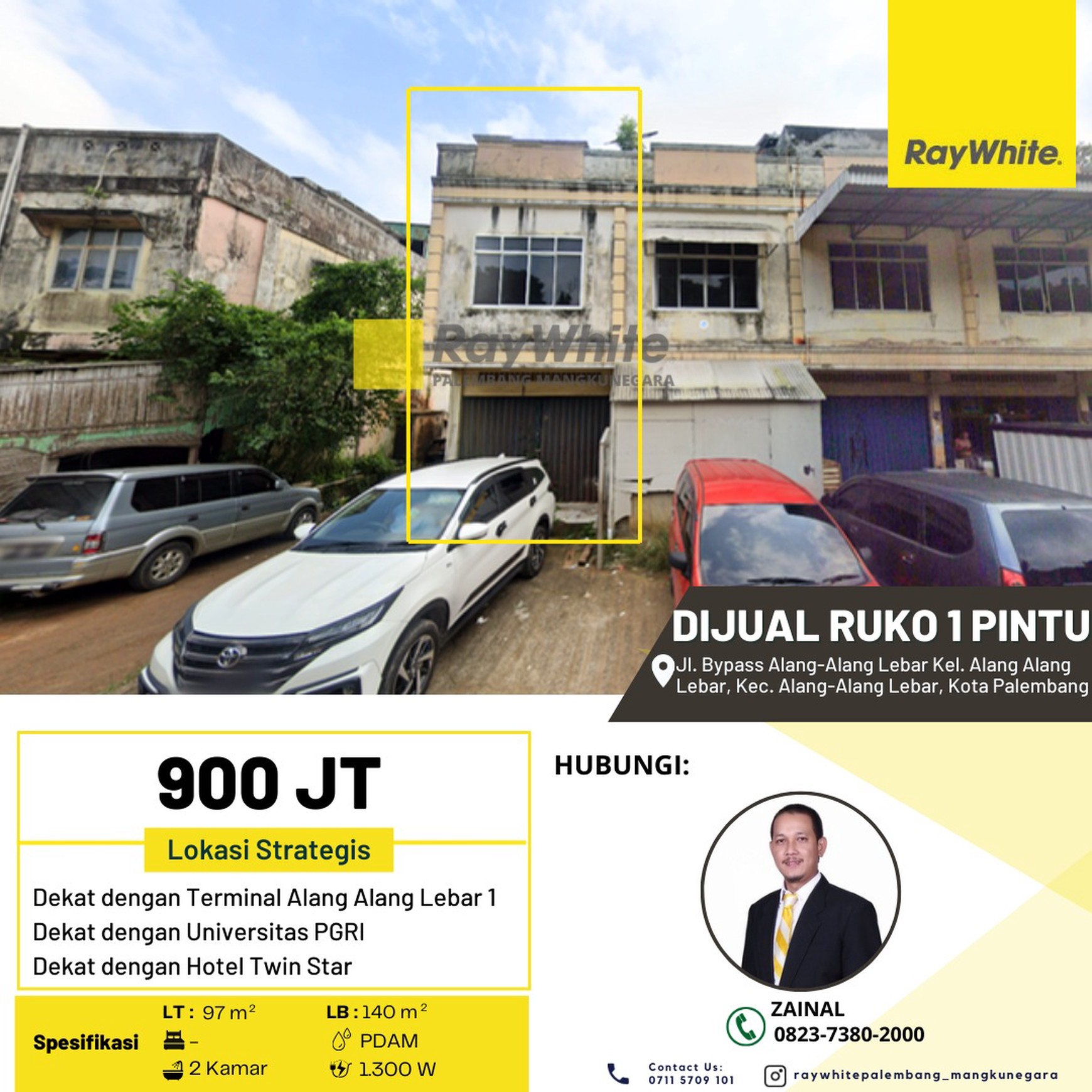 DI JUAL RUKO 2.5 LT AREA STRATEGIS PASAR KM12
