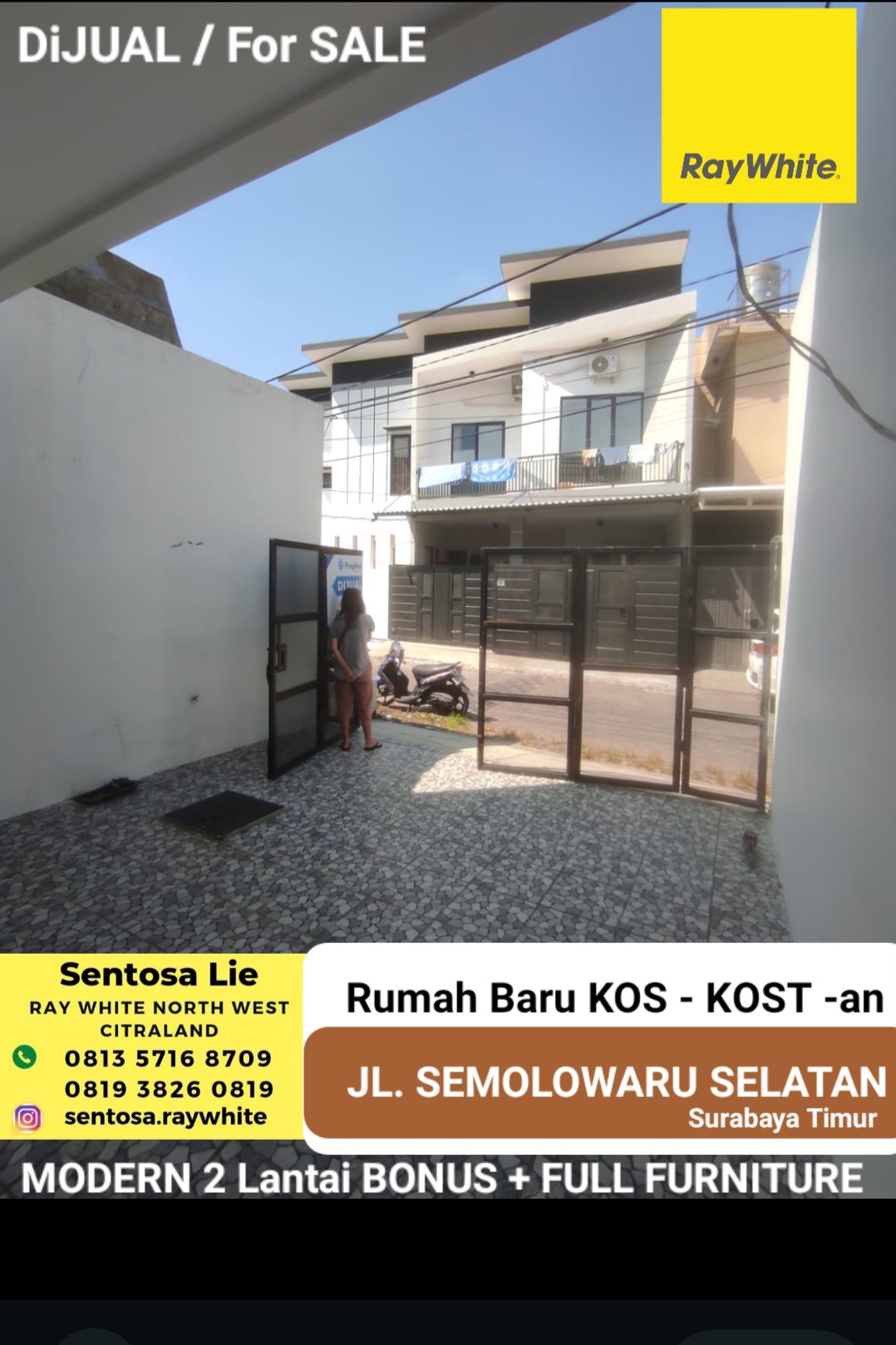 Dijual Rumah Kos Kostan Semolowaru Selatan - Baru Modern Full Furnished - Row Jalan 3 Mobil - SHM 