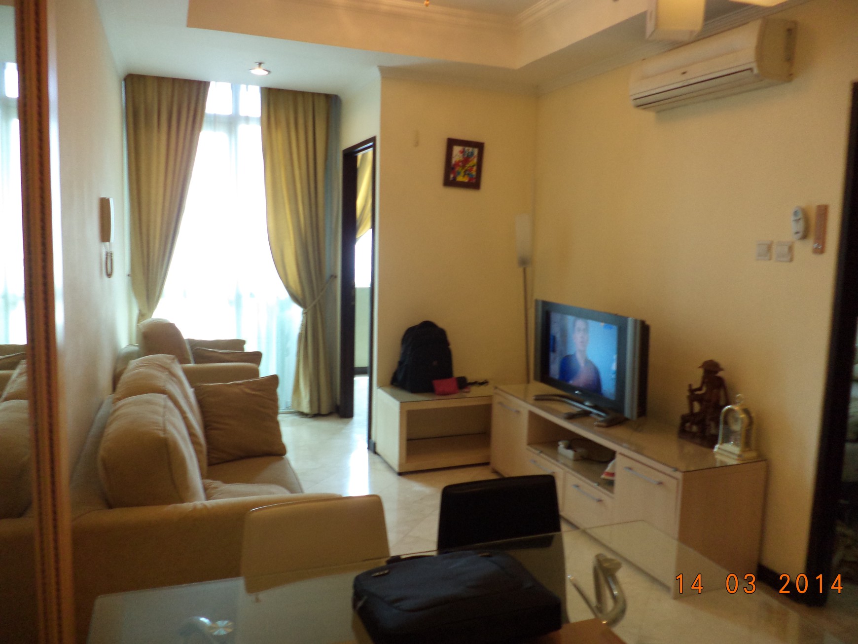 Apartemen Bellagio Residence 1+1 Bedroom, 56 m2, furnished, city view, lokasi strategis di mega kuningan, bebas ganjil-genap