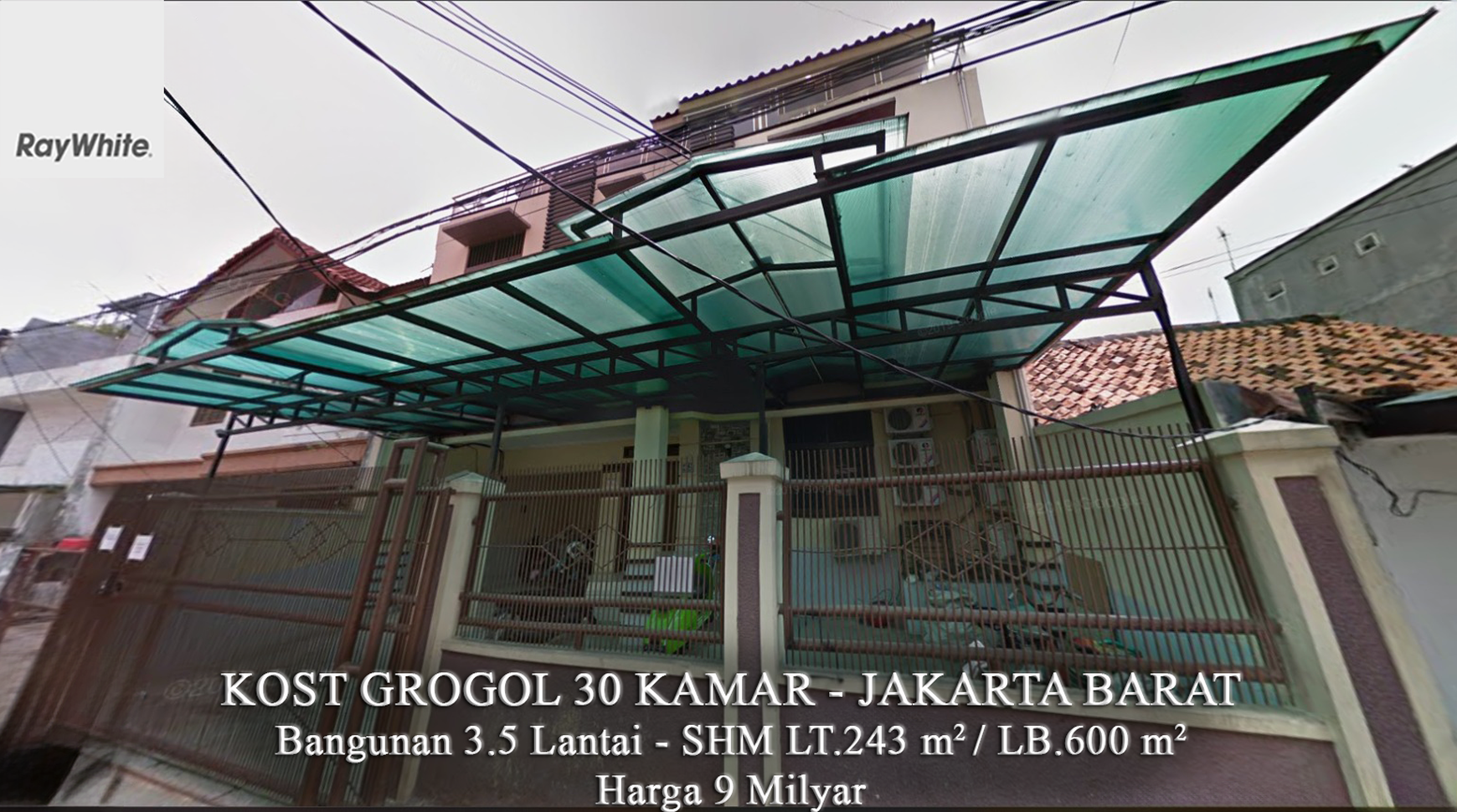 FOR SALE Rumah Kos 30 Kamar ROI Tinggi Grogol Jakarta Barat