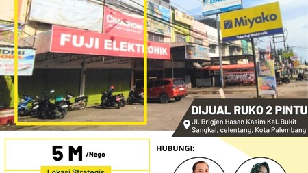 Dijual Cepat Ruko 2 Pintu di Jl Brigjen Hasan Kasim (Celentang) Kota Palembang