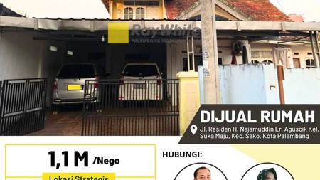 Dijual Cepat Rumah di Jl Residen H Najamuddin Kota Palembang